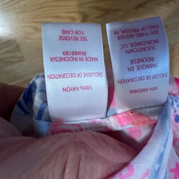 NWT Lilly Pulitzer Danika Tunic Top Size 8 Floral Print V-Neck Bell Sleeves - Picture 6 of 9